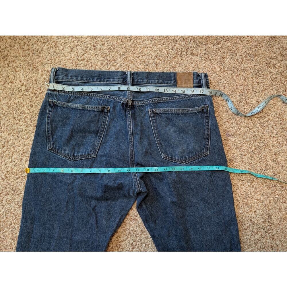 GAP 1969 StraighLeg; 100% Cotton, Men's Denim Jeans/Pants 34X30, Blue Denim - Picture 4 of 12